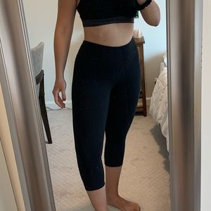 Marika cropped black workout leggings
